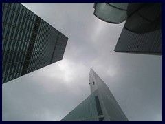 Skyscrapers of Central: Cheung Kong Centre, Bank of America and Citibank Plaza.